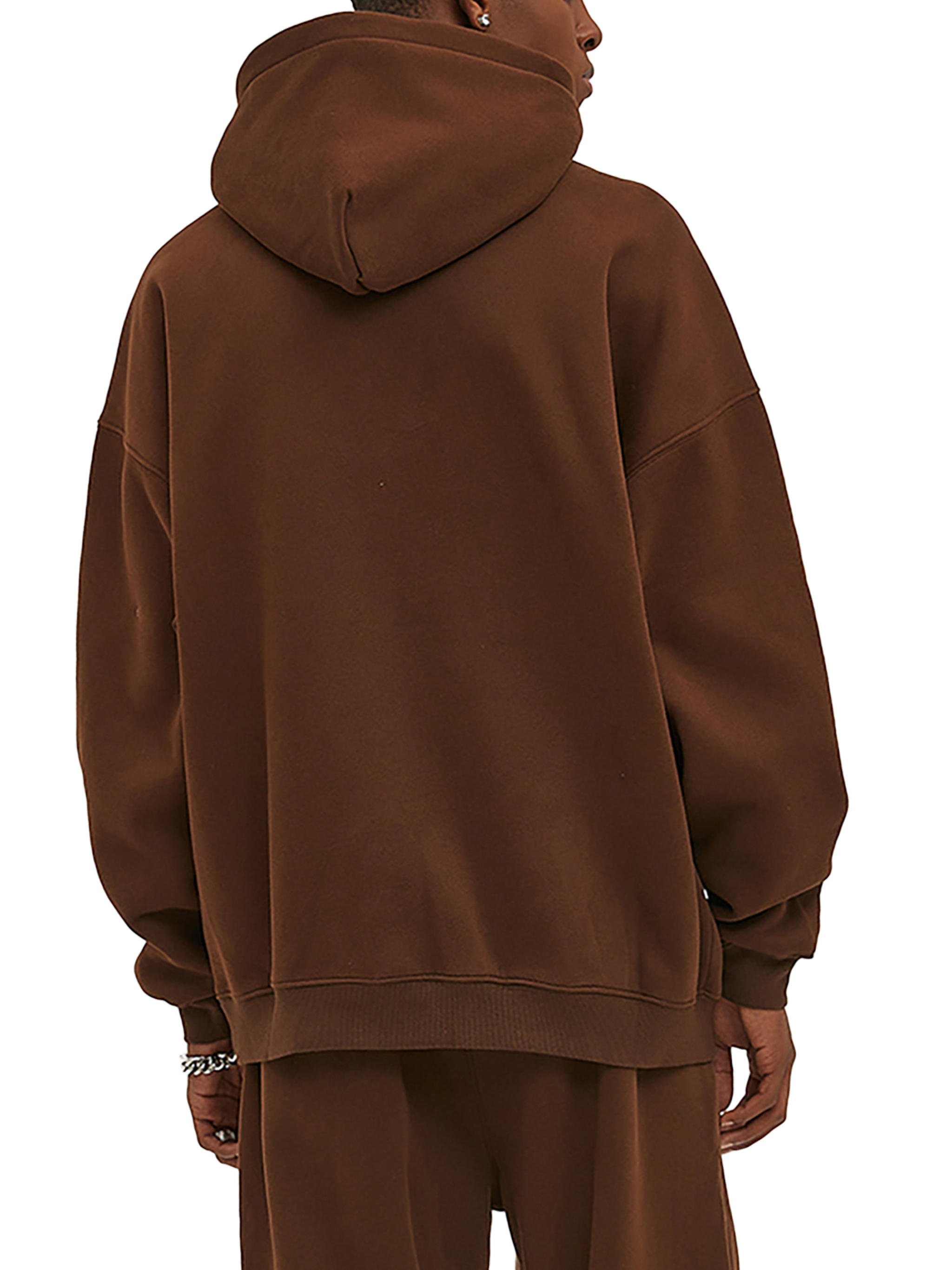 Streetwear Oversized Solid Color Fleece Hoodie | Dropshipping